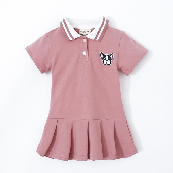 Girls Solid Preppy Style Dress 2019 Kids Pleated Dresses For Girls Girl Casual Dress Girl Party Dress For 80-120cm