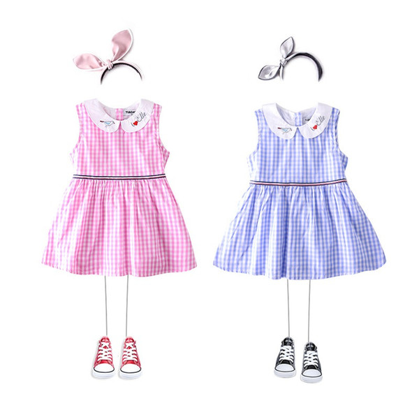 8000
Wholesale Girls Embroidery Bird Dress Kids Turn-Down Collar Dress For Girls Casual Dress 2019 Girl Summer Clothes