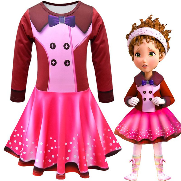 Girls Fancy Nancy Dress 2019 Kids Summer Dresses For Girls Girl Cosplay Dress Girl Long Sleeve Dress For 100-140cm