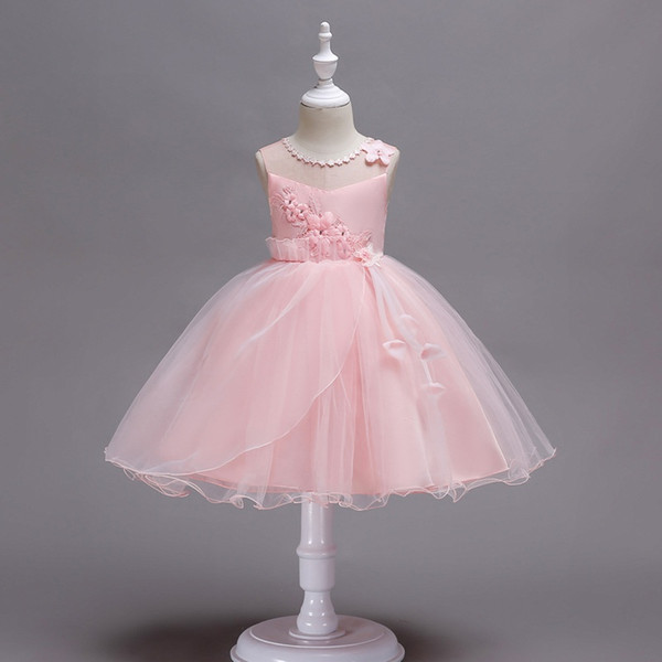 Girls TUTU Dresses 2018 Kids Princess Dress Children Ball Gown Dress Toddler Wedding Dress For 110-170cm