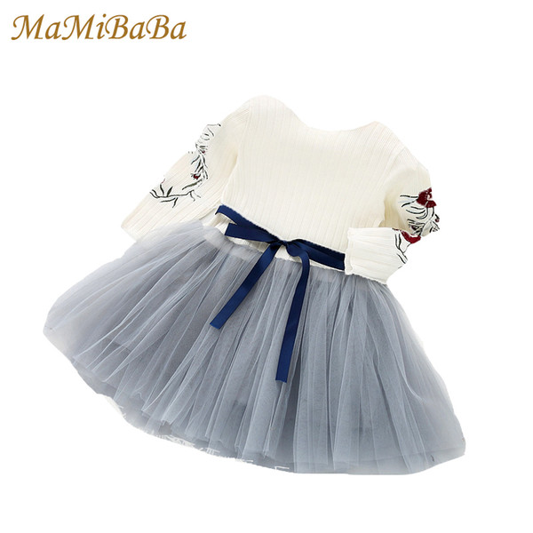 Baby Girls Dresses 2019 New Spring Cotton Lovely Pricesses A-line Knee-lenght Dress For Children Girl 18m-4t Sweet Clothes Ds497