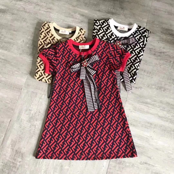 Children's Clothes Child's Skirt 2019 Summer New Pattern Girl  Dress High-end Brand Children's Clothes Children Foreign Atmosphere A D