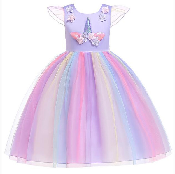 Hot girl dress explosion models children's mesh skirt Christmas dress princess dress