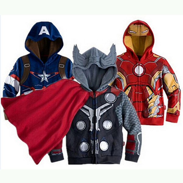 2019 children's cartoon coat spring and autumn European and American fashion boy hooded cartoon coat