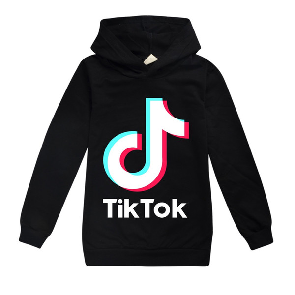 TikTok Kids Long Sleeve Hoodies Boy/Girl Tops Teen Kids Sweatshirt Jacket Hooded Coat Cotton Clothing