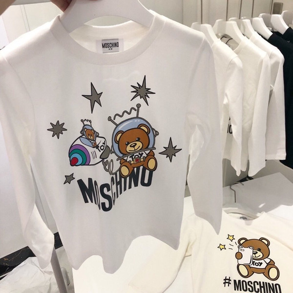 Children Designer Sweater 2020 New Arrival Fashion Boys Girls Brand Letter Printed with Space Bear Sweatshirts Kids Luxury Hoodies