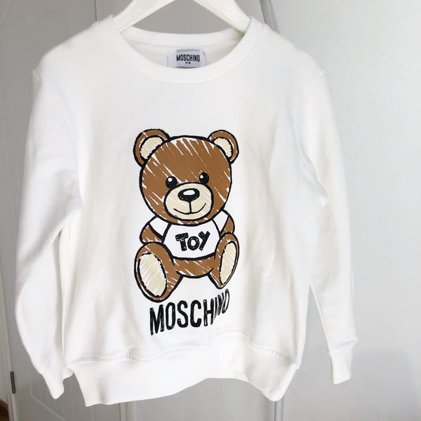 Kids Designer Sweatshirt Luxury Bear Pattern Girls Pullovers Active Boys Hoodies Brand Kids Clothes 2020 New Kids Clothes Wholesale