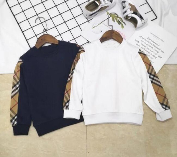 Boys Girls Sweatshirts Autumn Spring Brand tag Tops Baby Children Long Sleeve Sweatshirt Boy Girl Shirt Kids Clothes New