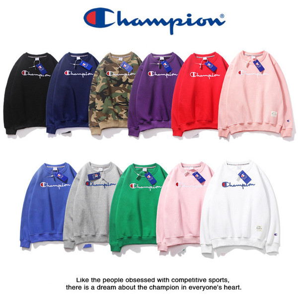 Champion Brand Cloth Fleece Hoodies Women Men Pullover Blouse Sweatshirt Winter Spring Letters Embroidery Sweater Juniors SweatshirtC92408