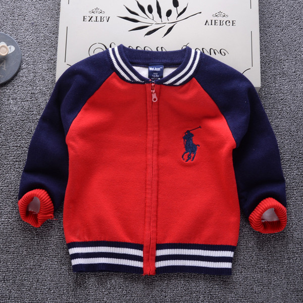 Cardigan Sweater For Boys 2018 Casual Fashion Cardigan Infantil Children's Clothing Long Sleeve Girls Zipper Pullover Baby Tops Y18102507