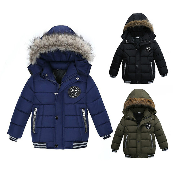 Duck Down Jacket Kids Boy Winter Snowsuit Long Sleeve Thick Fur Collar Hooded Boys Clothing Outerwear Coats