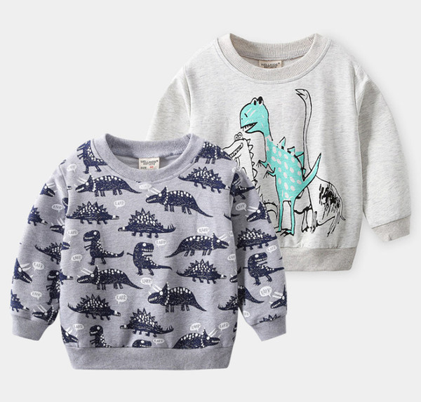 Baby boys sweatshirt 2020 new kids dinosaur printed long sleeve bottoming shirt children cotton casual jumper A1769