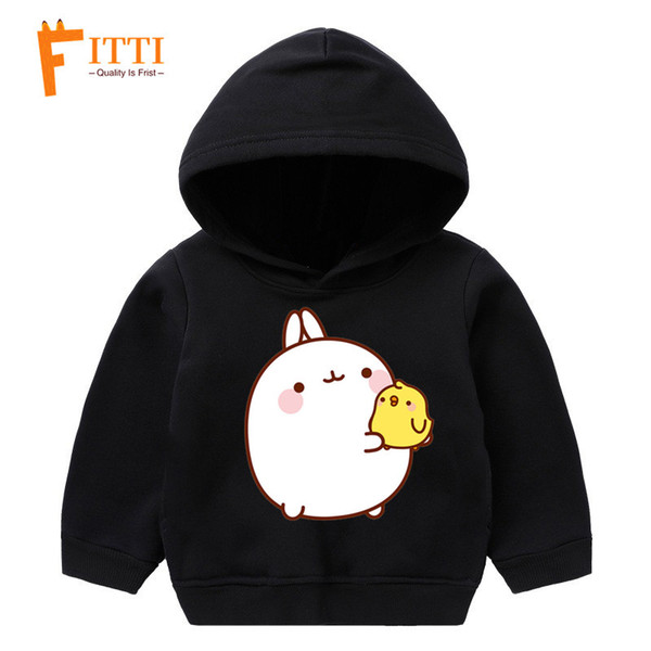 Children Molang and Piupiu Hoodies Sweater Children's Autumn and Winter Sweatshirt Hoodie