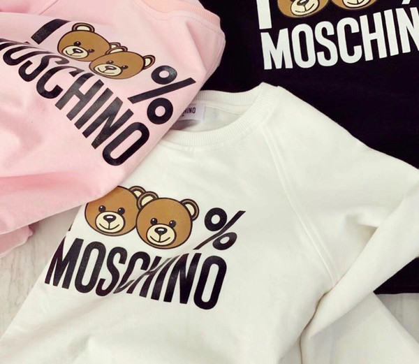 Kids Designer Sweatshirt Cute Bear Pattern Girls Pullovers Active Letters Boys Hoodies Brand Kids Clothes Wholesale Top Quality