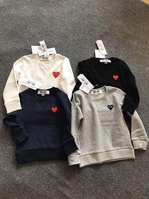 Super Fashion Baby Brand Love Round Neck Hoodie Red Heart Embroidered Boys' And Girls' Hoodies lover Long Sleeve Sweaters 10 Styles