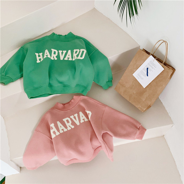 2019 Autumn Winter New Arrival Boys and Girls Fashion Letter Hoodies Kids Warm Fleece Hoodies