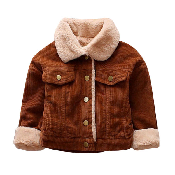 Kids Baby Girls Boys Winter Solid Coat Cloak Jacket Thick Warm Outerwear Autumn Winner Clothes