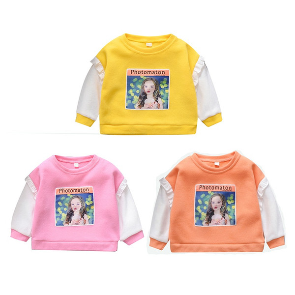 Autumn Toddler Kids Baby Girl Sweatshirts Cute Cartoon Print Casual Blouse Long Sleeve Outerwear 2019 New