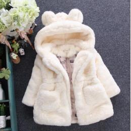 2019 New Winter Baby Girls Clothes Faux Fur Fleece Coat Pageant Warm Jacket Xmas Snowsuit Baby Hooded Jacket Outerwea brand