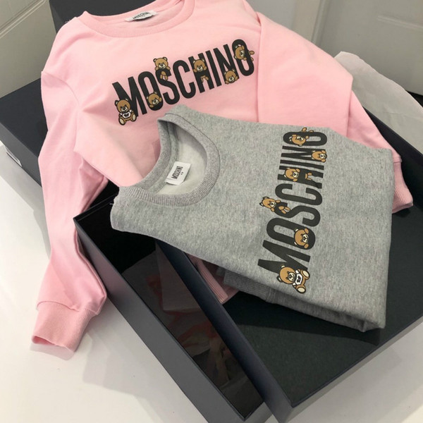 Kids Fashion Hoodies Brand Letter Print Long Sleeve Hoodie Sweatshirts Boy Girls Solid Color Hoodie Children Casual Hoodie 2 Colors