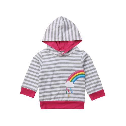 Cute Toddler Kid Baby Boy Girl Cotton Long Sleeve Cotton Top Hooded Sweatshirt Sweater Outerwear Clothes Fashion Autumn