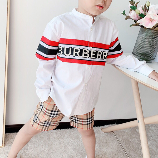 summer Autumn Shirts Baby Boys girls Long Sleeve letter Print Shirts Kids Tops Tees Shirts Casual Blouse