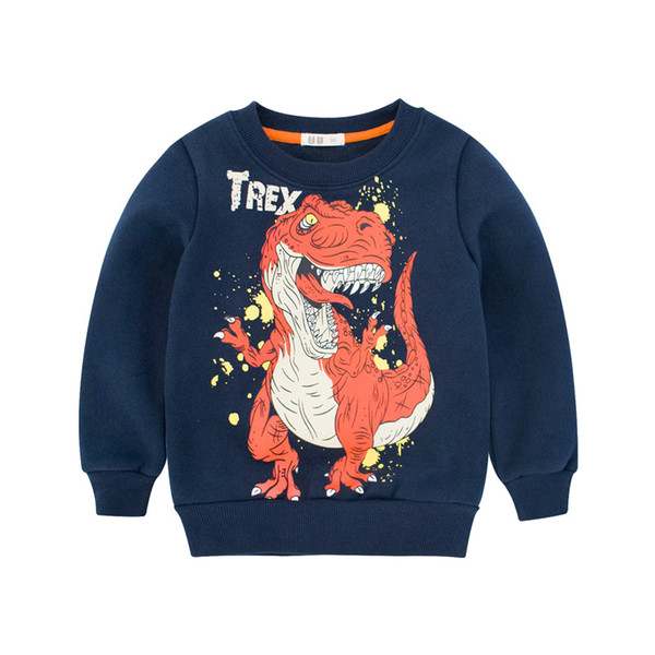 2018 New Dinosaur Hoodie Kids for Boys Long Sleeve Children Baby Toddler Sweatshirt 2 3 4 5 7 8 Years Autumn Winter Kids Clothes