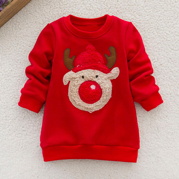 Toddler Baby clothes Long Sleeve Print Christmas Deer Tops Sweatshirt vetement enfant fille Fall Winter clothes costume for girl