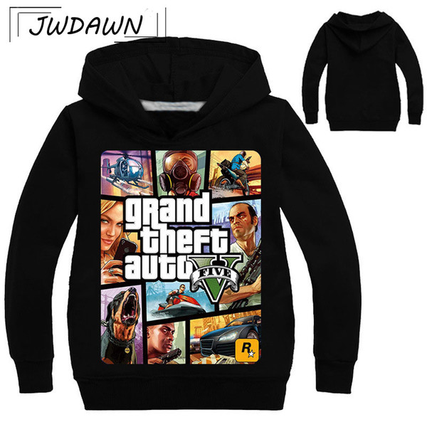 GTA 5 Boys Hoodie For Boys 2018 Hot Sale Famous Brand Comfortable Sweatshirt Tees Game Shirt Kids Children Teen Clothing 3-13Y