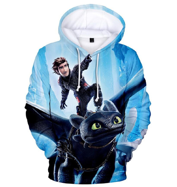 2019 Cartoon 3D Print Family Clothes How to Train Your Dragon 3 Hoodies Sweatshirt Fashion High Quality Pullover Boy Clothes