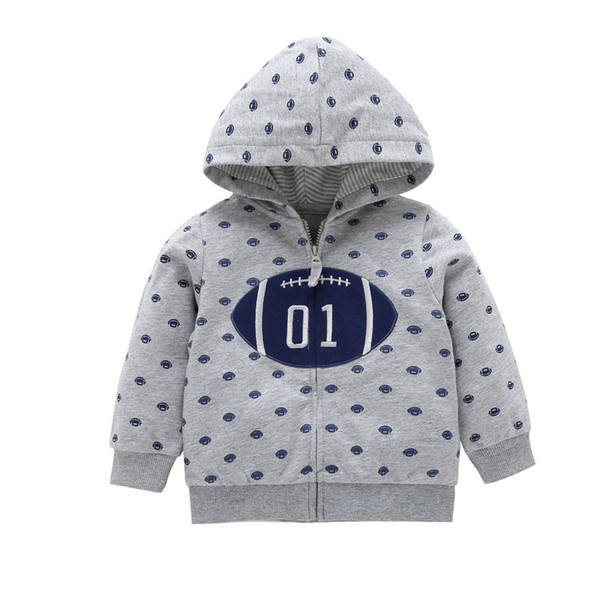 Zip Cardigan 2018 Autumn Baby Girls Boys T Shirt Children Hooded Coat Infant Casual Sweatshirts Cotton Kids Long Sleeve Tops