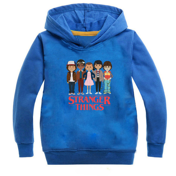 Stranger Things Kids Hooded Coat Outwear Clothes Cotton Boys Girls Childrens Hoodies Tops Cartoon Sweatshirts Clothing Spring Autumn