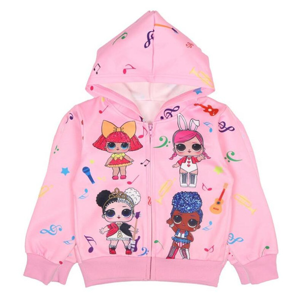 ins hot sale baby girls hoodies cute lol doll suprise boutique sweatershirts children new design sweatershirts