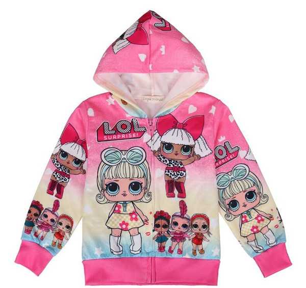 ins hot sale baby girls hoodies lol doll suprise sweatershirts children princess party boutique sweatershirts