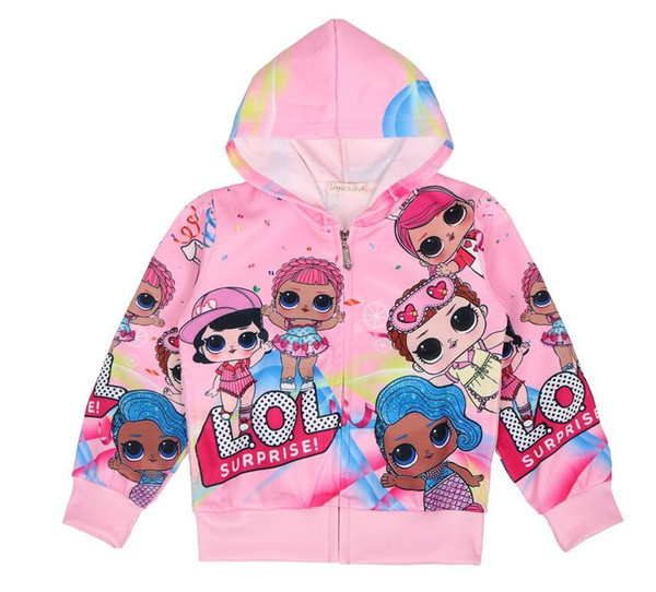 ins hot sale baby girls hoodies lol doll suprise sweatershirts children girl party boutique tops sweatershirts