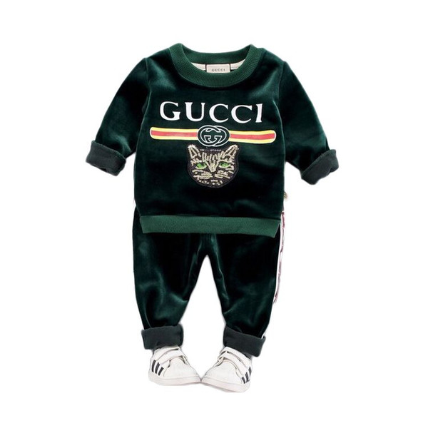 HOT In stock Best selling designer top brand 1-5 years old BABY BOYS GIRLS clothes + pants high quality coco