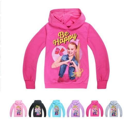 4-12Y Baby Girl Hoodies Jojo Siwa Girls Hooded Hoodies Casual Cartoon SweatShirts Tops Casual Clothes 12 Designs KKA5613