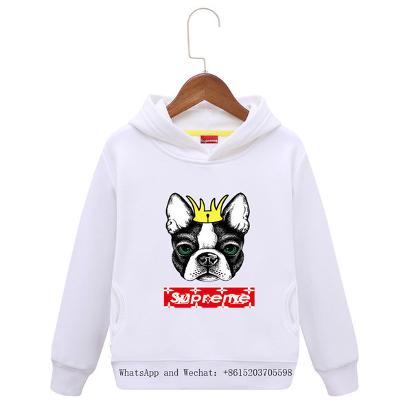 Children's Clothes 2019 Spring Fashion Belt Caps In Children Pure Long Sleeves Colors Cartoon Boys Brand Hoodie Dog Kids