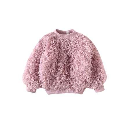 Autumn winter New Arrival korean version cotton pure color fashion all-match thickened warm hoodie for cute sweet baby girl