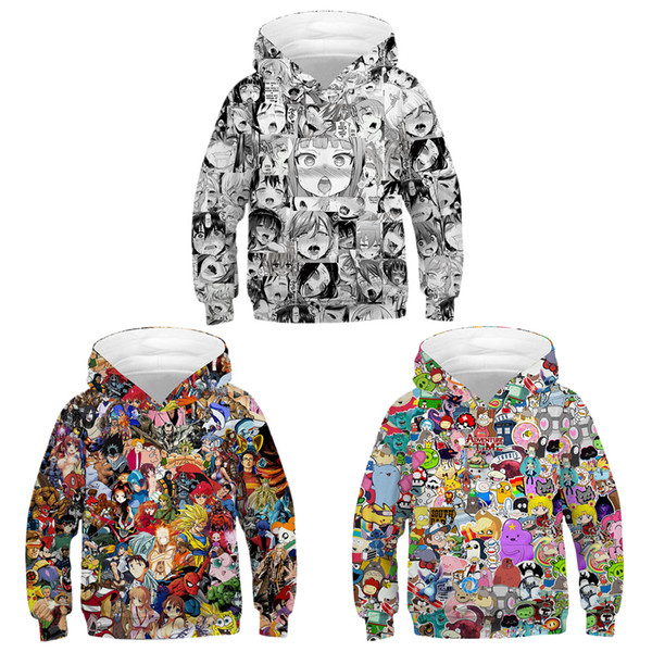 New anime 3D digital printing hooded sweater Europe and America large size children's clothing baseball uniform