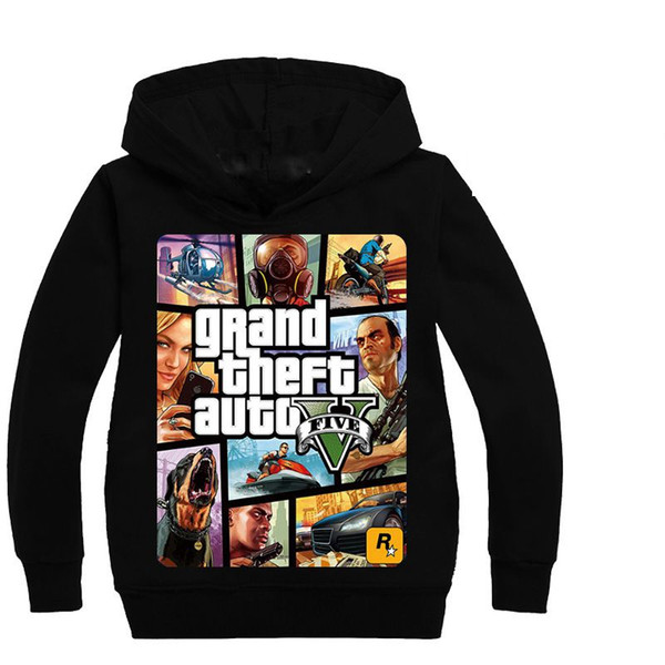 Boys Outwear For Girls 2018 Hot Sale Gta 5 Hoodies Street Fight With Gta 5 Costumes Clothes Children's Kids Teen Sweatshirts