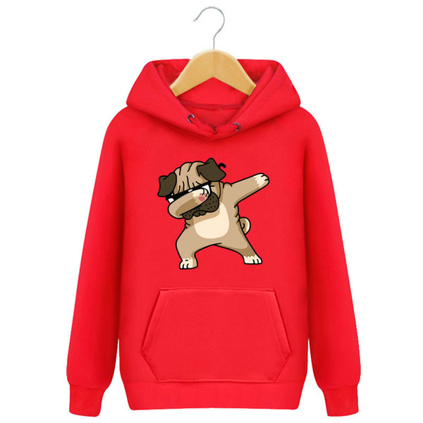 Dabbing Animals Sweatshirt Dog Printed Kids Tops For Boys Girls Pullover Enjoy Pugs Hoodies Hip Hop Basic Coat 2019 Spring