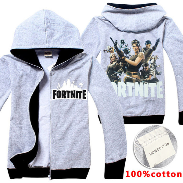 Fortnite Hoodies Sweatshirts 6-14 Years Old Kids Printed Zipper Hoodies Jackets Zipper Tracksuits Kids Sweatshirts Casual Pullover Clothes