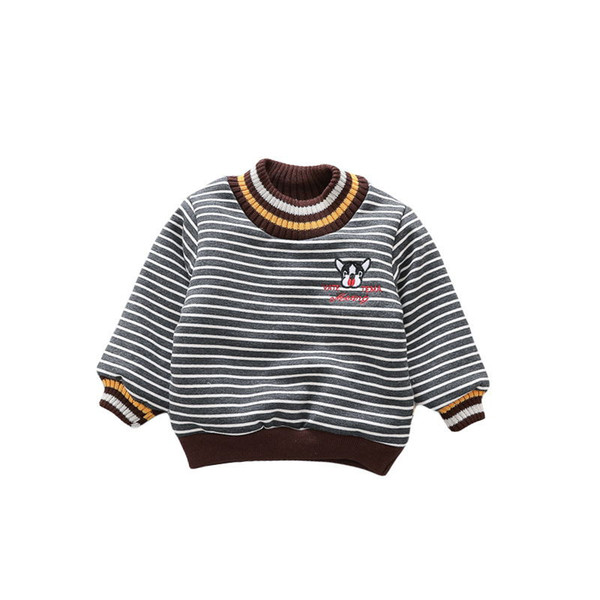 2018 Autumn Winter Baby Hoodie Sweatshirt Warm Thick Striped Kid Clothes Outwear Long Sleeve Toddler Unisex Sweater 0-3T