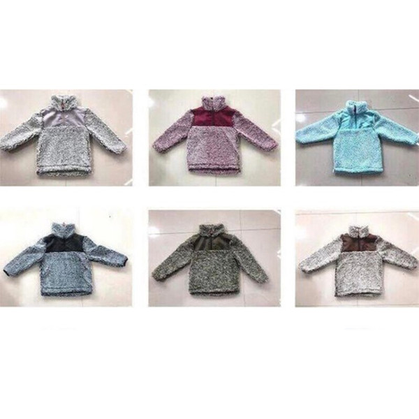 Autumn And Winter Sherpa Pullover For Children Kids Fleece Sweatshirts Soft Anti Pilling Plush Hooded Sweater New Arrival 45 4jw BB