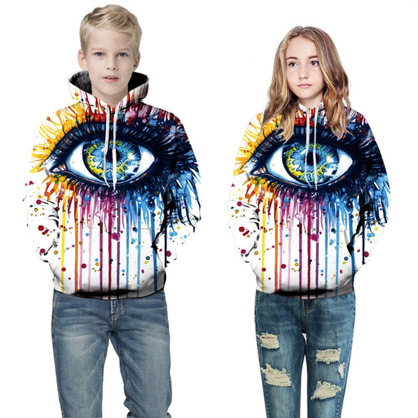 Kids Designer Clothes Boys Girls 3D Digital Printing Abstract Style Hoodie Children Clothing For Youth Lovers Spring Autumn Sweatshirt