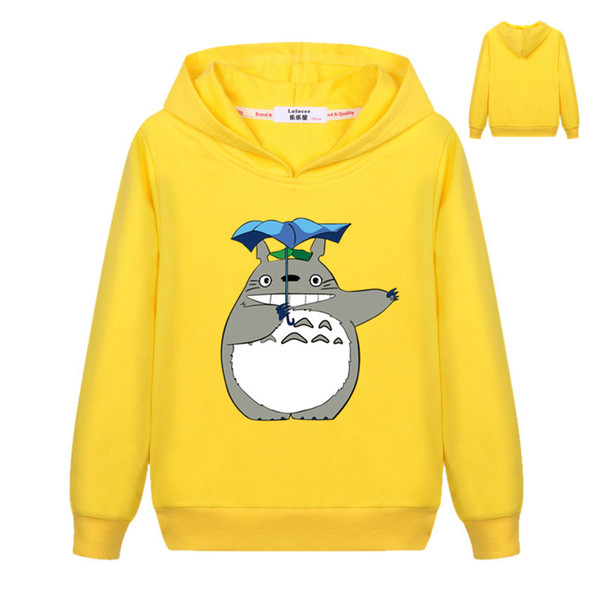 Kids Cartoon Anime Totoro Hoodies Casual Thin Hoody Sweatshirt Boys Girls Tracksuit Cotton Tops Basic Coat