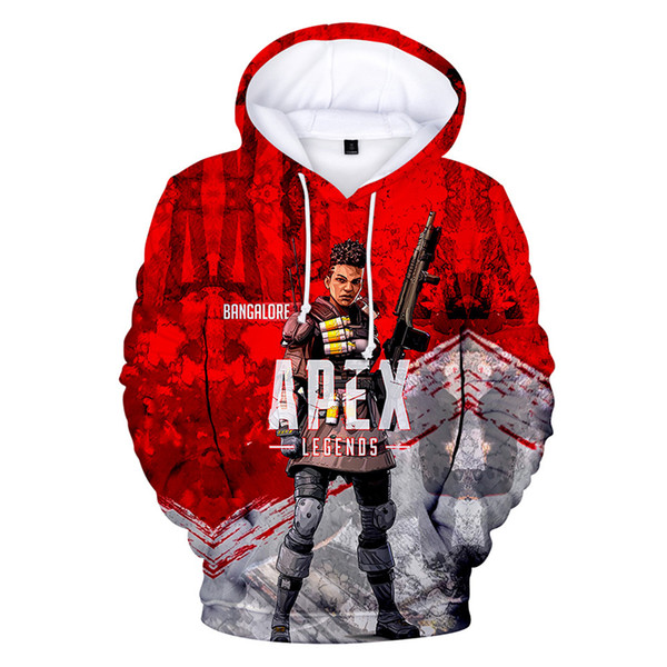 Apex Legends New Adult and Kids Full Color 3D Digital Apex Legends Hero Digital Print Spring and Summer Hooded hoodie W190305D 50pcs