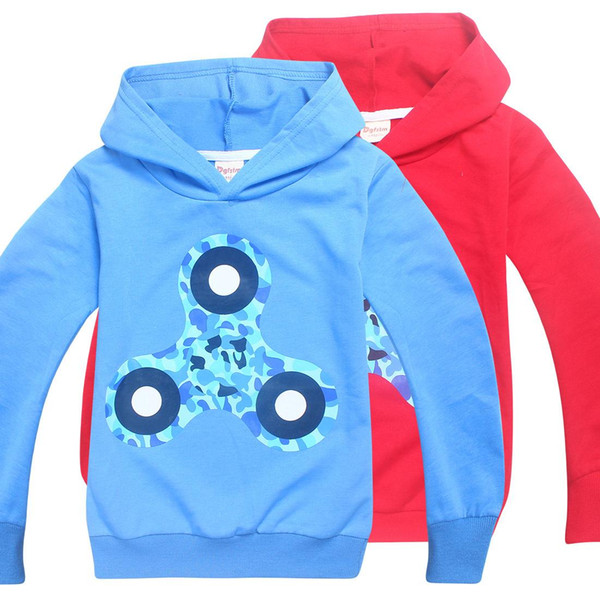 fidget spinner 2017 autumn boy wear long sleeved Sweater Hoodie childen toy hand spinner printing boy girls hoodie