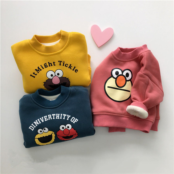 Kids Winter Hoodie Plus Velvet Thick Pullover Casual Fleece 100% Cotton High Quality Factory Price With No Profits